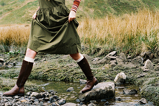 Stivali con polpaccio largo clearance