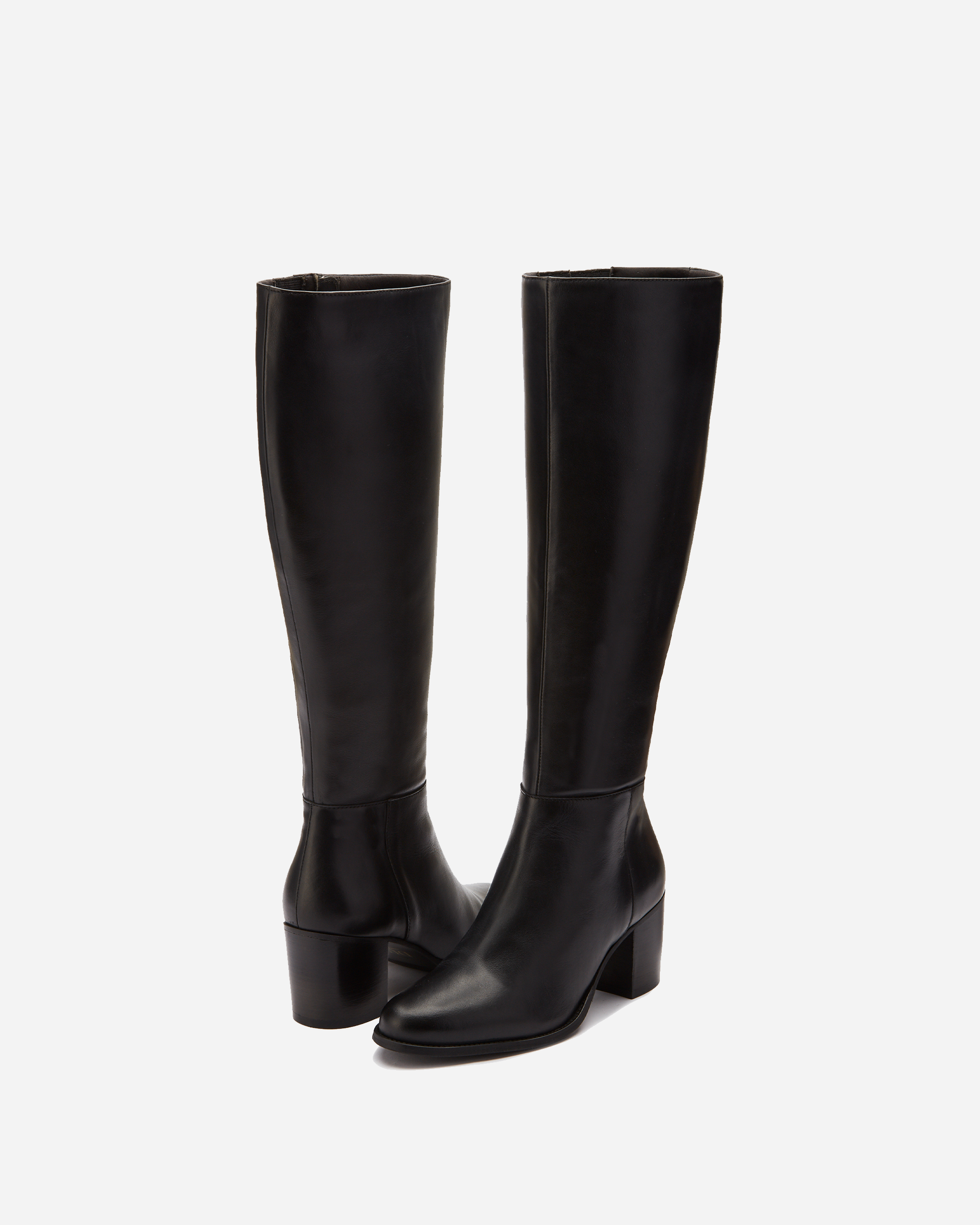 Bottes à tige petite Dalia Petite en cuir noir