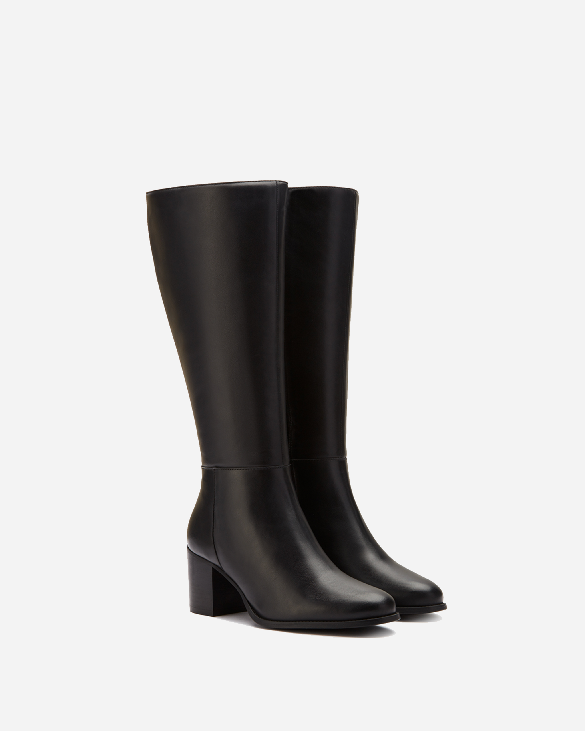 Bottes à tige petite Dalia Petite en cuir noir