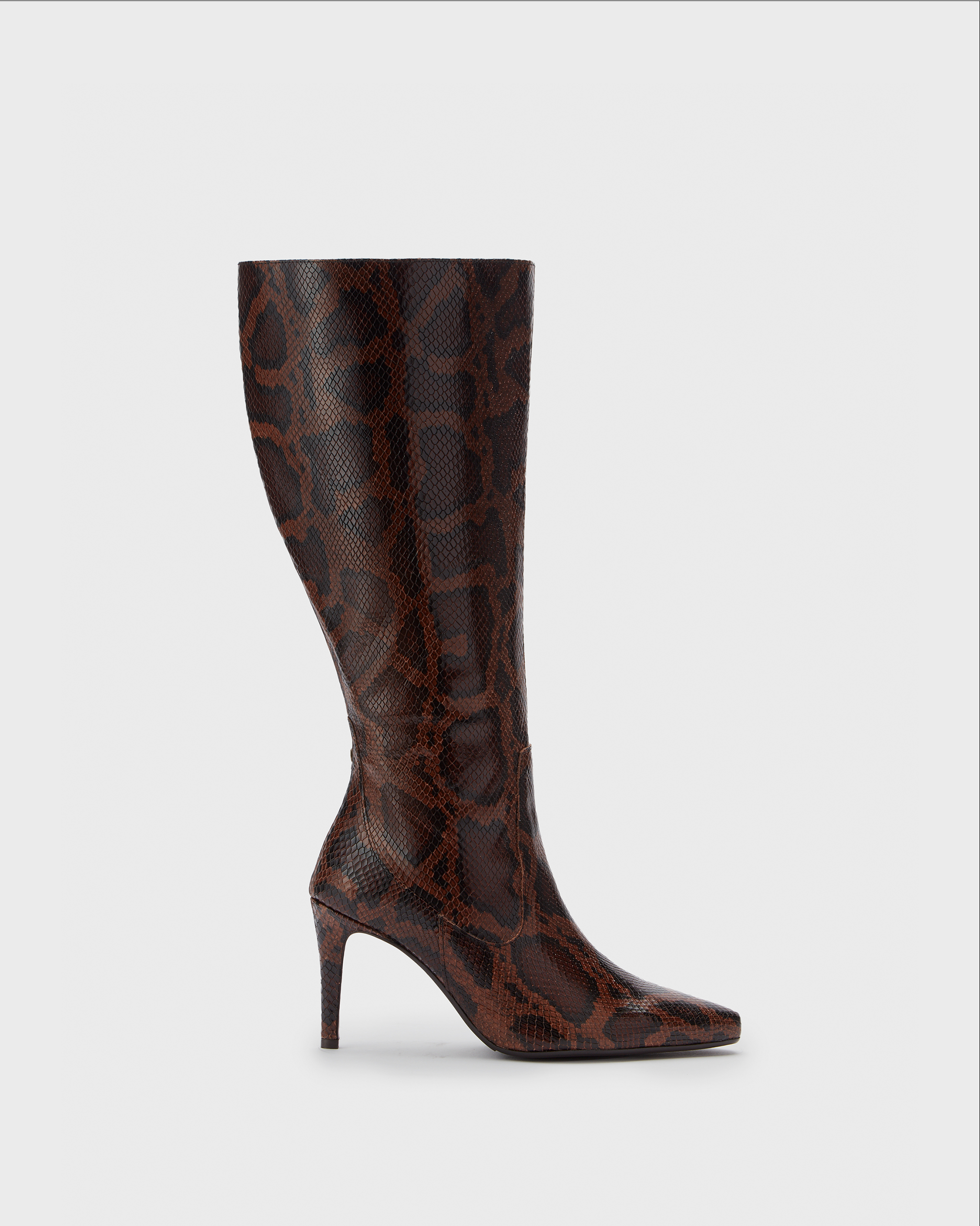 Freya Knee High Boots in Brown Snake DuoBoots EU