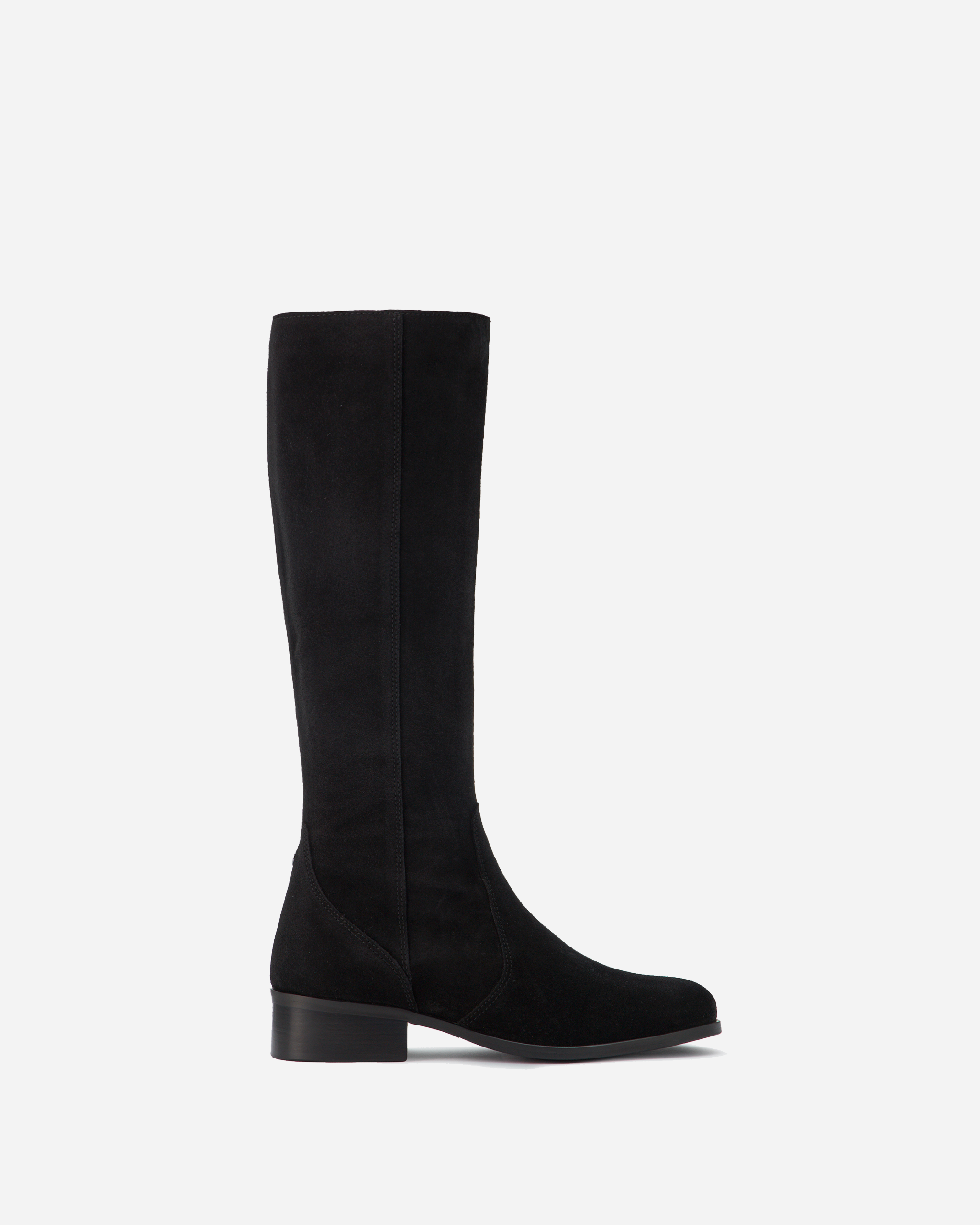 Haltham Lange Kniehoge Laarzen in Zwart Suede